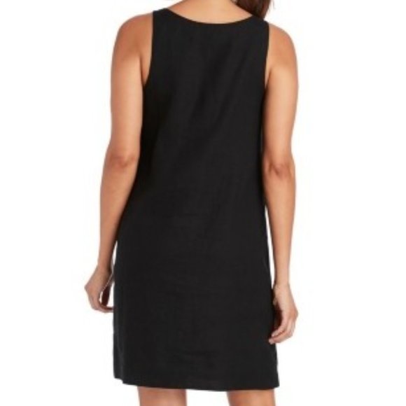 VINEYARD VINES BLACK LINEN COTTON PINTUCK SLEEVELESS CISCO SWING DRESS 4 NWT - Picture 8 of 8